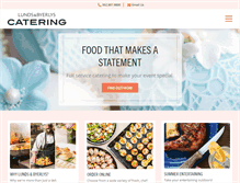 Tablet Screenshot of catering.lundsandbyerlys.com